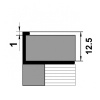 ПК 01-12.2700.9003 L-профиль для пл до 12,5 мм б/упак, алюм окраш, цвет белый глянец, длина 2700 мм
